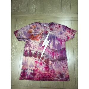 Lightning Bolt A Pure Source Classic Logo T Shirt Custom Tie Dye Beach Handmade